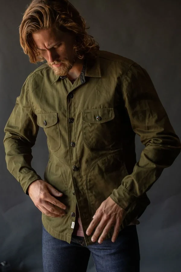 HIROSHI KATO The Anvil Oxford Paraffin Wax Jacket - Military Green Online