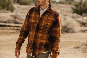 HIROSHI KATO The Anvil 13Oz Loose Weave Plaid - Brown Cheap