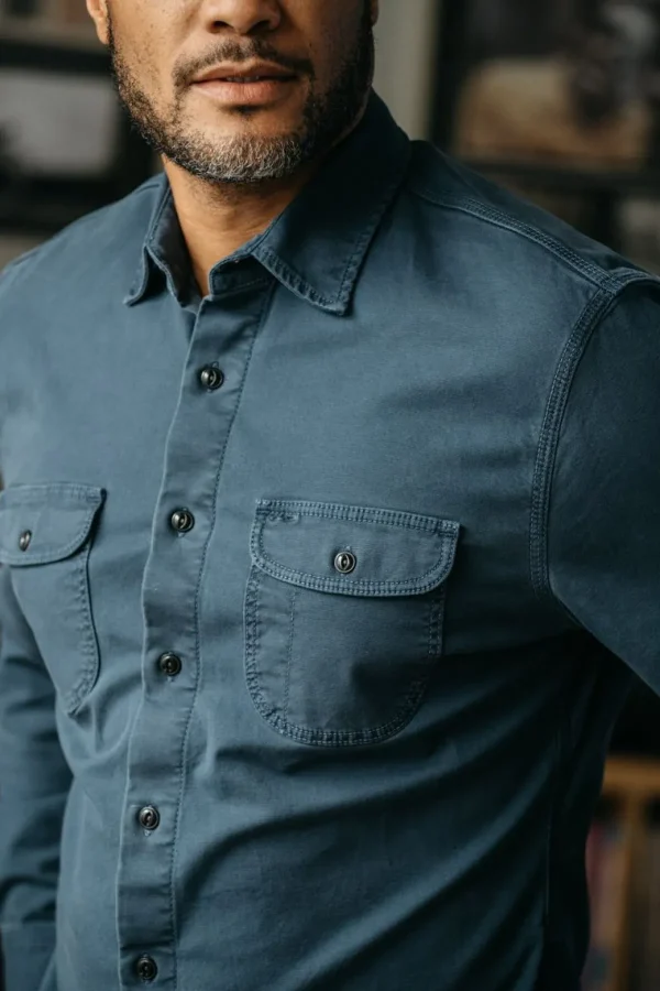 HIROSHI KATO The Brace Shirt - Reactive Navy Clearance