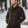 HIROSHI KATO The Mallet Peacoat - Military Green Hot