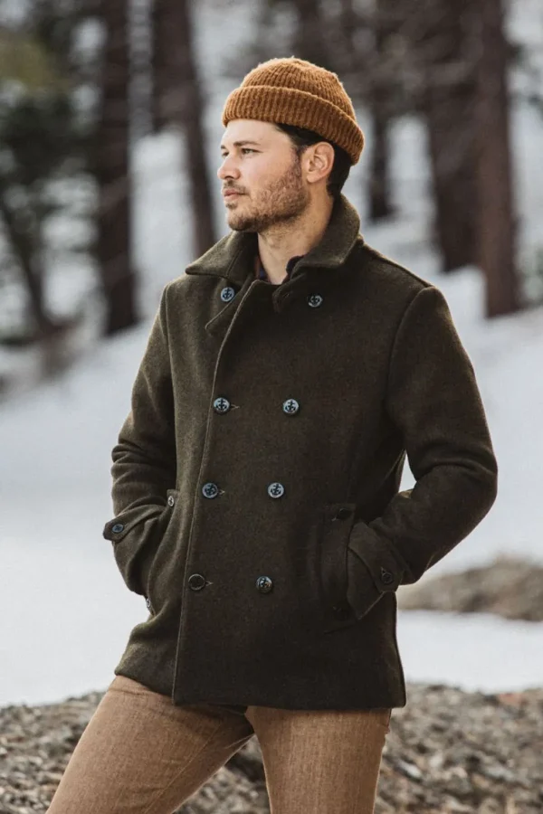 HIROSHI KATO The Mallet Peacoat - Military Green Hot