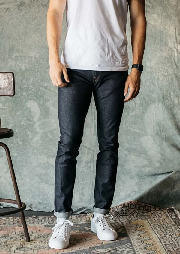 HIROSHI KATO The Needle Skinny - Indigo Raw 10.5Oz Selvedge Flash Sale