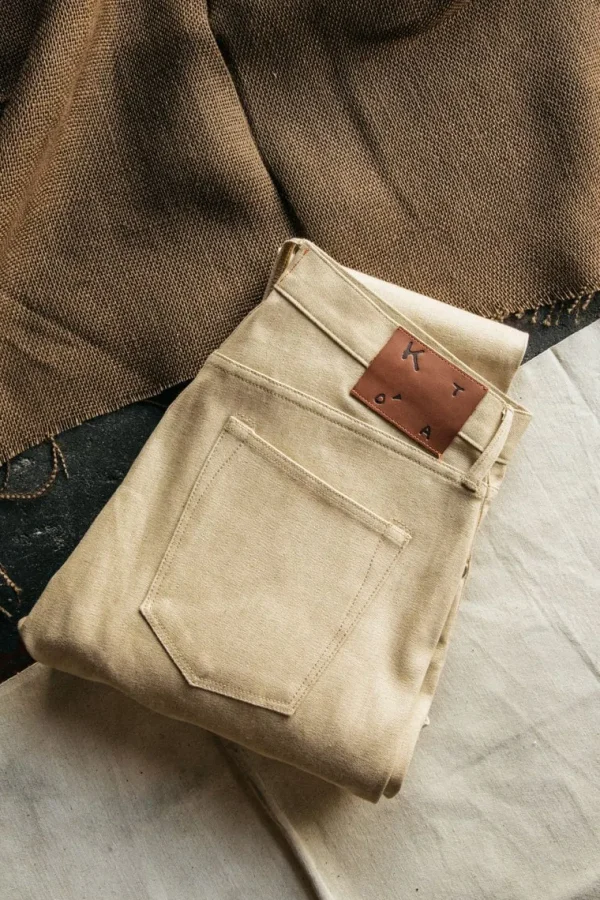 HIROSHI KATO The Pen Slim - Beige Raw 10.5Oz Selvedge Best Sale