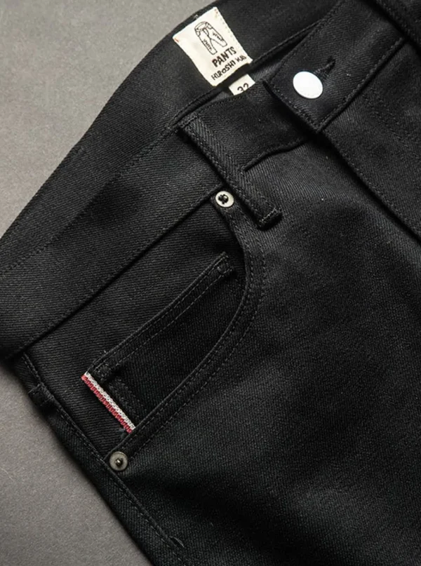 HIROSHI KATO The Pen Slim - Black Raw 14Oz Selvedge Clearance