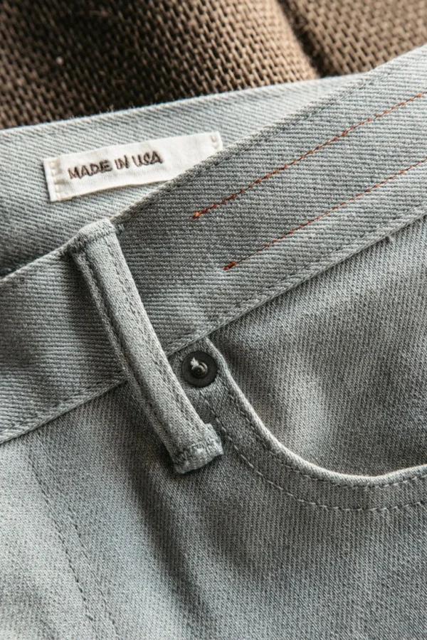 HIROSHI KATO The Pen Slim - Silver Gray Raw 14Oz Selvedge Clearance