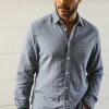 HIROSHI KATO The Ripper Double Gauze Organic Cotton Shirt - Matte Blue Best Sale