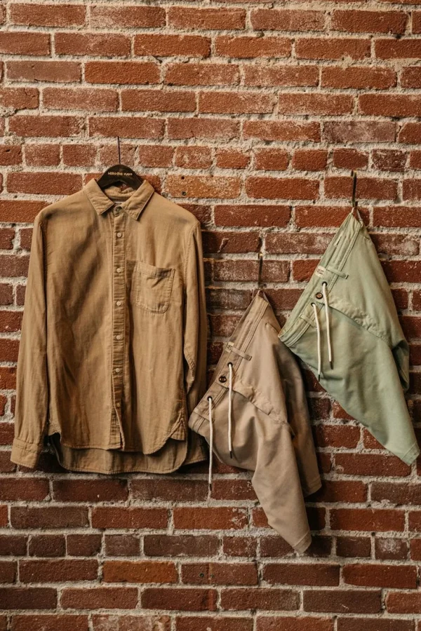 HIROSHI KATO The Ripper Double Gauze Organic Cotton Shirt - Camel Online