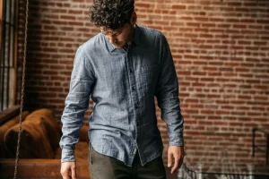 HIROSHI KATO The Ripper Double Gauze Shirt - Light Indigo Best Sale