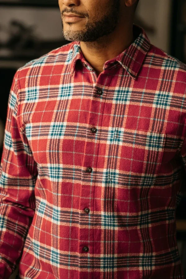 HIROSHI KATO The Ripper Organic Cotton Plaid - Red Blue Store