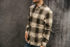 HIROSHI KATO The Ripper Organic Cotton Plaid - Green Beige Best