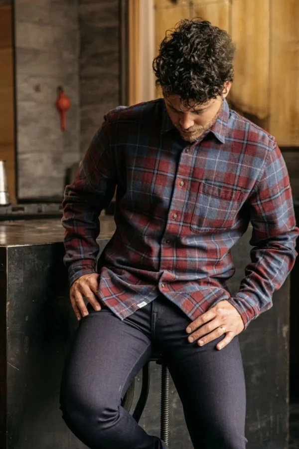 HIROSHI KATO The Ripper Plaid - Brown Blue Online