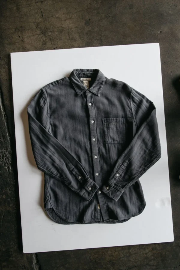 HIROSHI KATO The Ripper Waffle Double Gauze Shirt - Charcoal Store