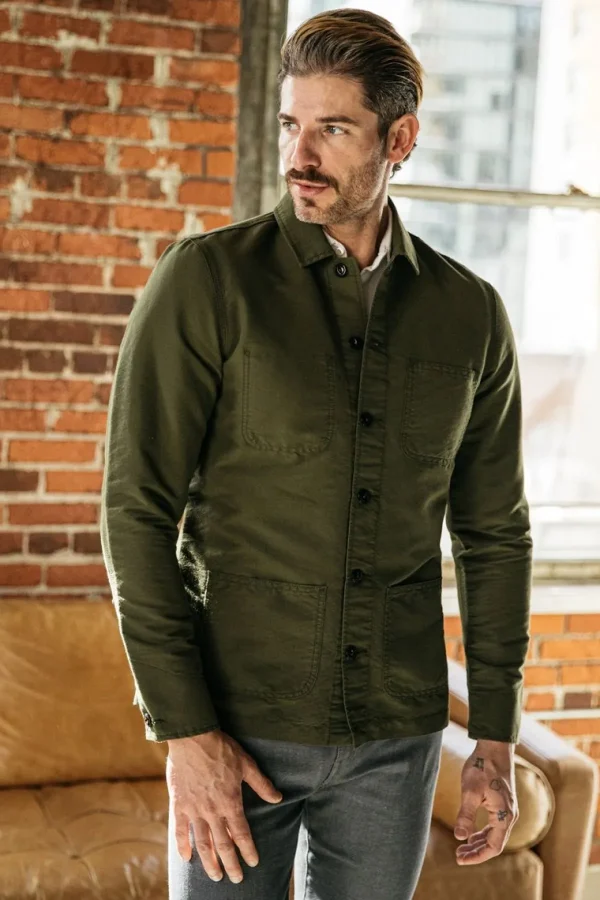 HIROSHI KATO The Vise Cordura Chore Jacket - Military Green Outlet