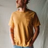 HIROSHI KATO Velva Sheen Pocket T-Shirt Heavy Oz Jersey - Rust Outlet