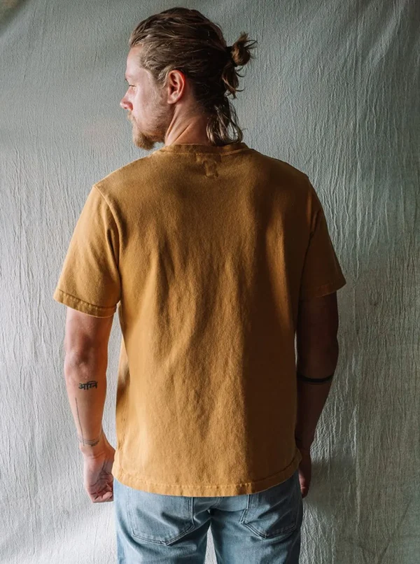 HIROSHI KATO Velva Sheen Pocket T-Shirt Heavy Oz Jersey - Rust Outlet